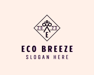 Leaf Eco Scissors logo design