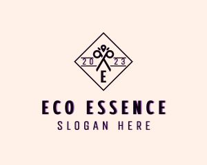 Leaf Eco Scissors logo design