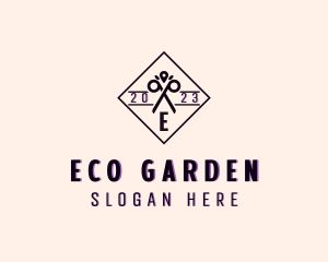 Leaf Eco Scissors logo design