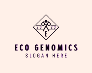 Leaf Eco Scissors logo design