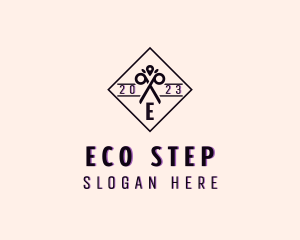 Leaf Eco Scissors logo design