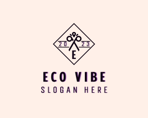 Leaf Eco Scissors logo design