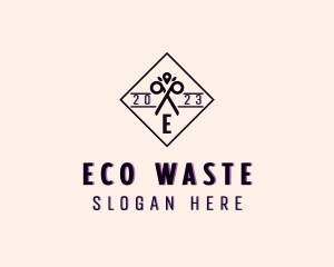 Leaf Eco Scissors logo design