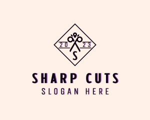 Leaf Eco Scissors logo design