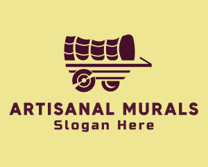 Wooden Wagon Carriage logo design