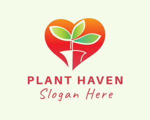 Heart Plant Gardening  logo design