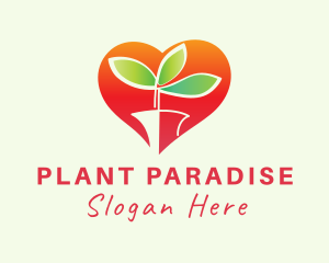 Heart Plant Gardening  logo design