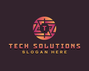 Technology Cyberspace Developer logo design