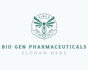 Pharmacy Clinic Caduceus logo design