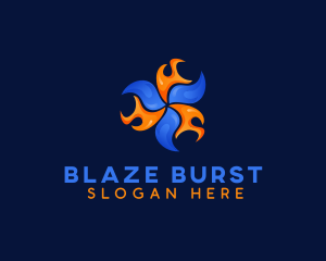 Fire Blaze Cooling logo design