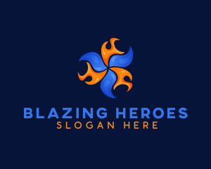 Fire Blaze Cooling logo design