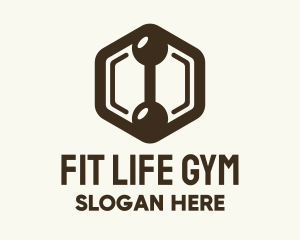 Hexagon Dumbbell Gym Fitness logo