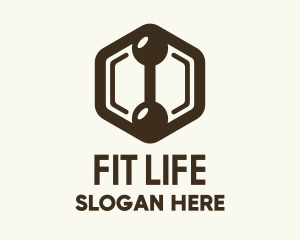 Hexagon Dumbbell Gym Fitness logo