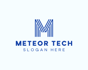 Neon Modern Tech Stripe logo design