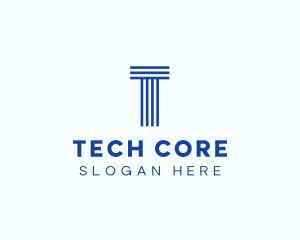 Neon Modern Tech Stripe logo design