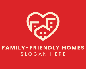 Heart Home Residence logo design