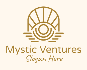 Mystic Tarot Eye Arch logo design