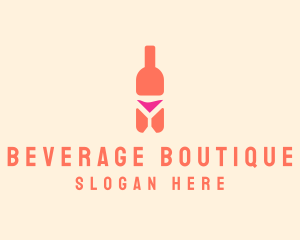 Pink Cocktail Bottle Bar logo