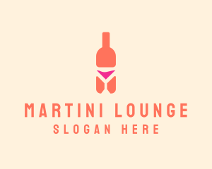 Pink Cocktail Bottle Bar logo