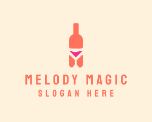 Pink Cocktail Bottle Bar logo