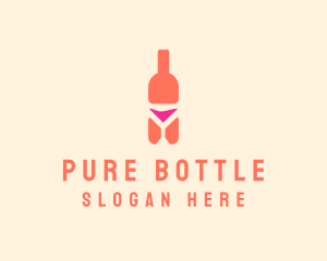 Pink Cocktail Bottle Bar logo