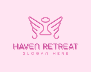 Heavenly Halo Wings logo design