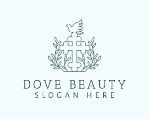 Biblical Cross Dove logo design