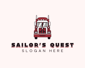 Trailer Truck Logistics Transportation Logo