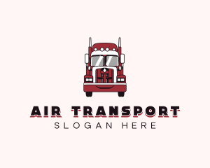 Trailer Truck Logistics Transportation logo design