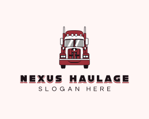 Trailer Truck Logistics Transportation logo design