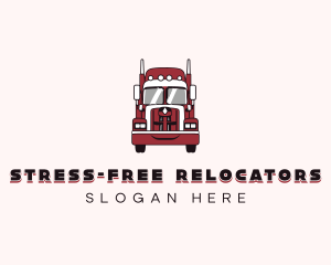 Trailer Truck Logistics Transportation logo design