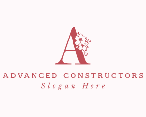 Floral Styling Letter A logo design