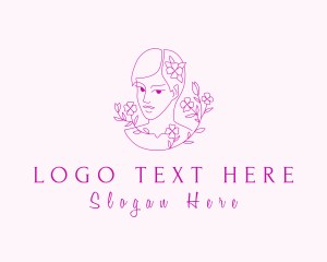 Aesthetic Floral Woman logo