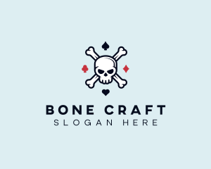 Cross Bone Skull Casino logo design