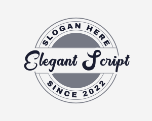 Script Company Badge logo design