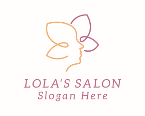 Woman Flower Beauty Salon  logo design