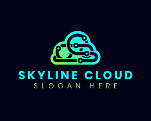 Cyber Technology Cloud logo design