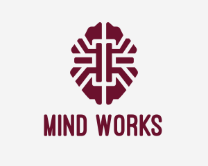 Mental Brain Pattern logo design