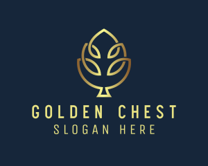 Golden Wellness Tree  logo design