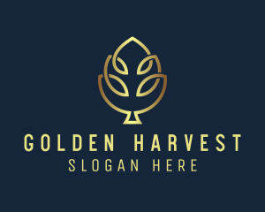 Golden Wellness Tree  logo design