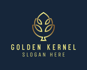 Golden Wellness Tree  logo design