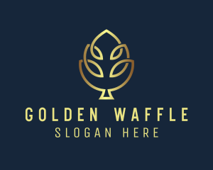 Golden Wellness Tree  logo design