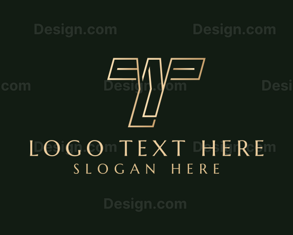 Elegant Business Letter T Logo