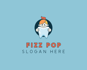 Girl Tooth Pediatric Dentistry logo design