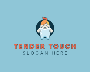 Girl Tooth Pediatric Dentistry logo design