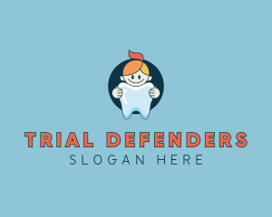 Girl Tooth Pediatric Dentistry logo design