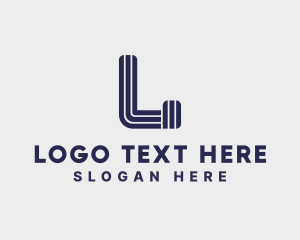 Corporate Stripe Media Letter L logo