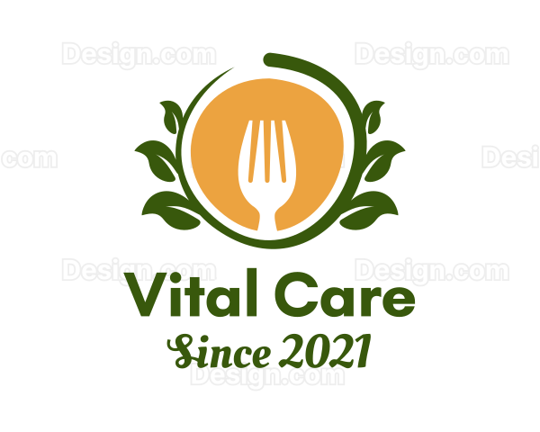 Vegan Restaurant Badge Logo