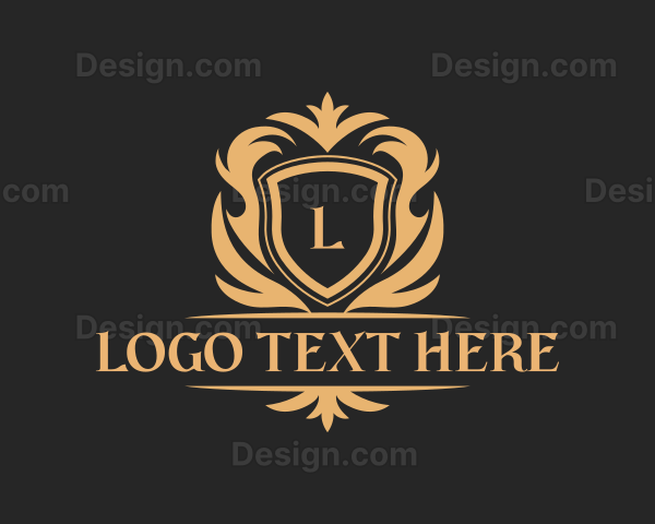 Luxury Ornate Shield Crest Logo