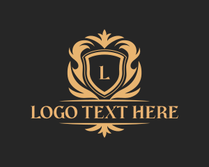 Luxury Ornate Shield Crest logo